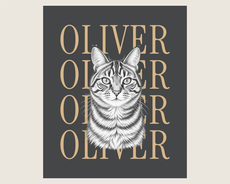 Full flat view of the Graphite blanket showing Oliver’s grayscale portrait over rows of his name.