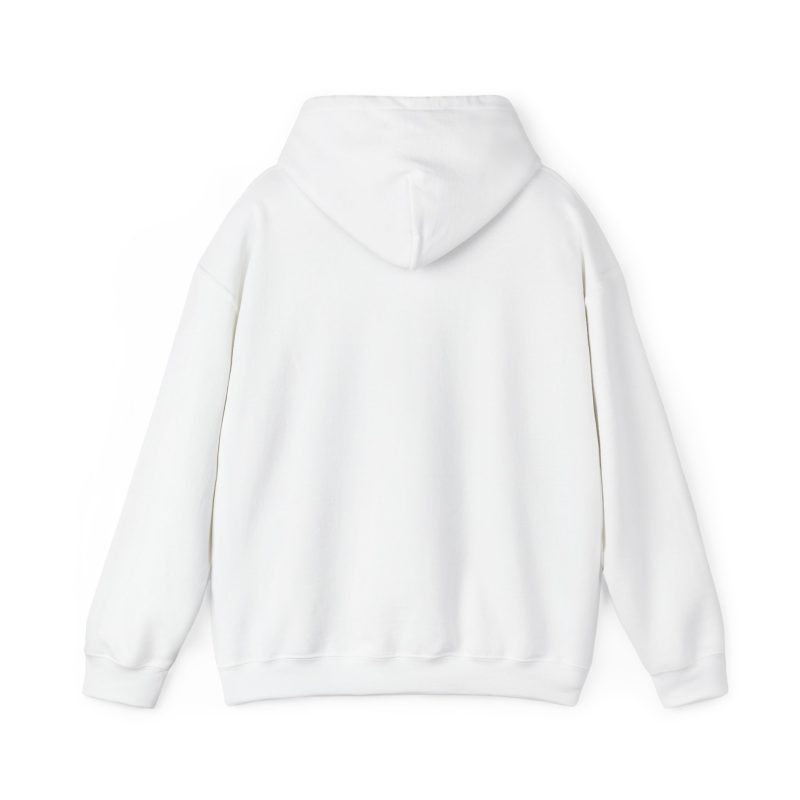 Plain back of the hoodie with a hood