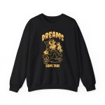 Front of the crewneck sweatshirt showing a grinning rubber-hose cartoon cat holding a wrench