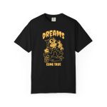 Front of the tee showing a grinning rubber-hose cartoon cat holding a wrench Front of the tee showing a grinning rubber-hose cartoon cat holding a wrench